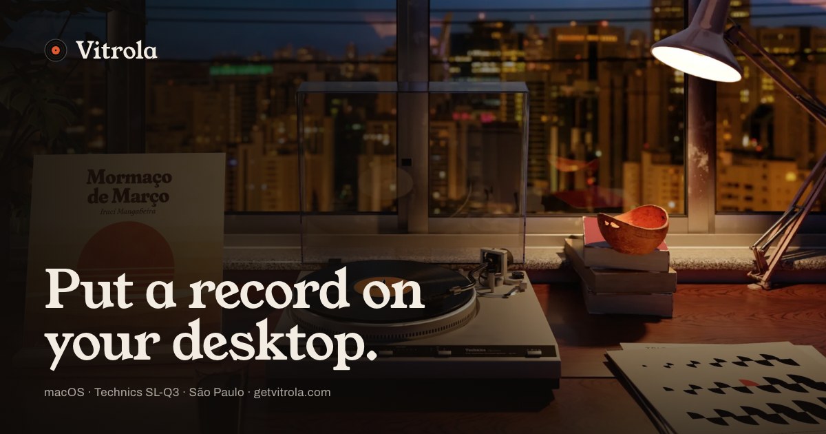 My turntable can't sit next to my laptop, so I put it inside it
